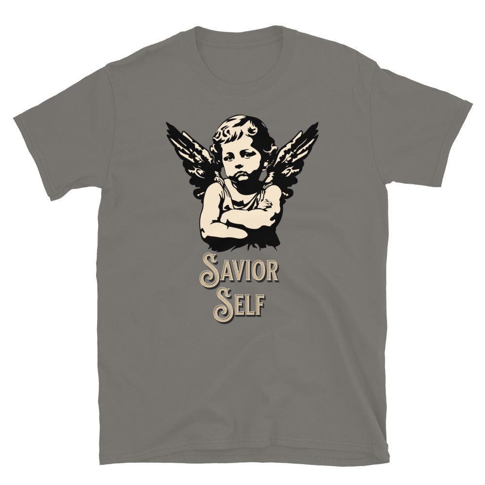 Savior Self Girl Angel TShirt - Charcoal Color - https://ascensionemporium.net